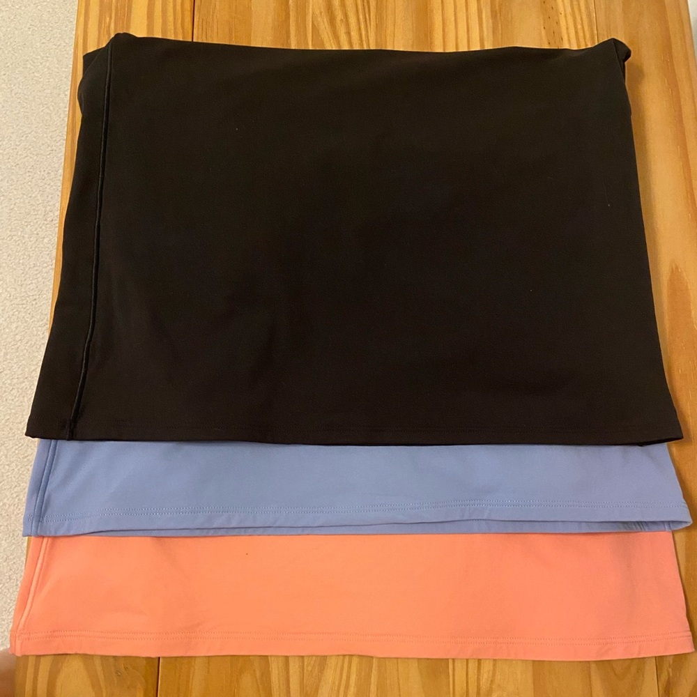 NWOT White House Black Market FORME AllWays Stretch Dual Neck Tank sz L in Black - Picture 5 of 5
